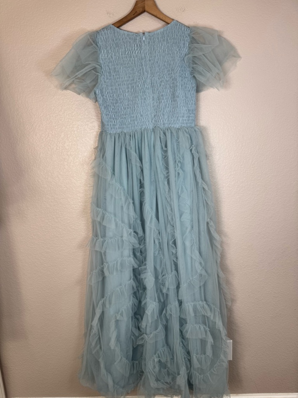 Jessakae Isla Maxi Dress Tulle size XL Dusty Blue NEW $175 - Picture 11 of 16